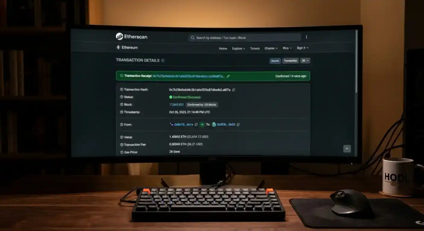 Blockchain explorer showing confirmed casino deposit transaction details