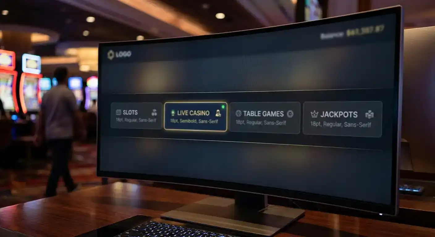 Game category filter tabs showing Slots Live Casino Table Games and Jackpots