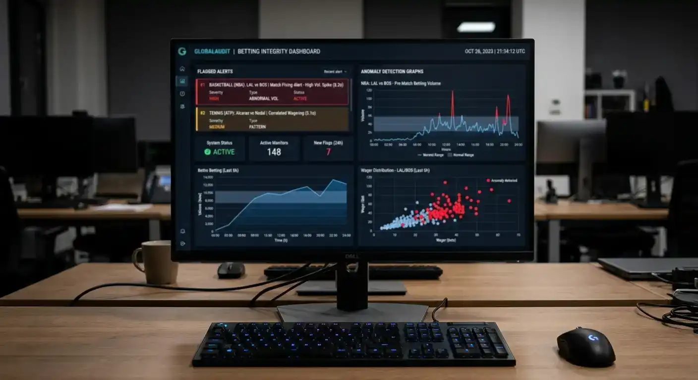 Casino system flagging irregular betting patterns showing bonus abuse detection triggers