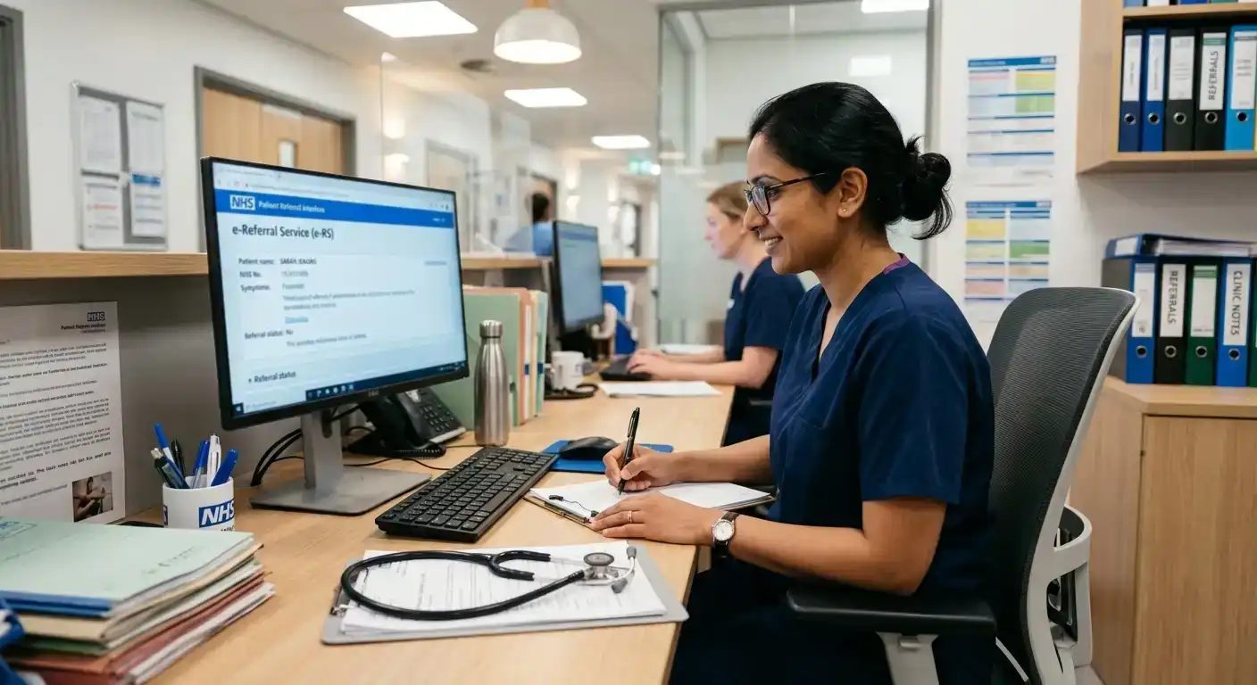 NHS gambling disorder treatment statistics displayed on monitor screen