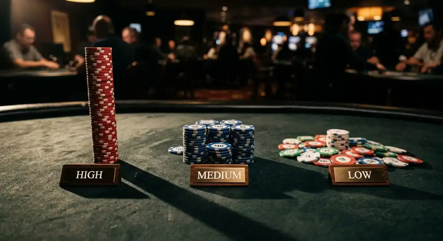 Low medium and high volatility slot tier comparison for bankroll matching